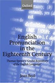 Cover of: English Pronunciation in the Eighteenth Century by Joan C. Beal