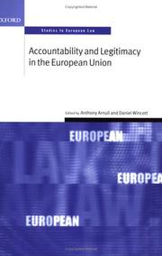 Cover of: Accountability and legitimacy in the European Union | 