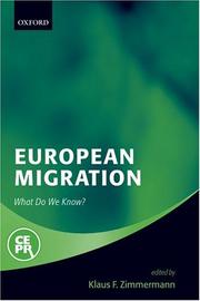 Cover of: European Migration by Klaus F. Zimmermann