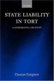 Cover of: State liability in tort: a comparative law study