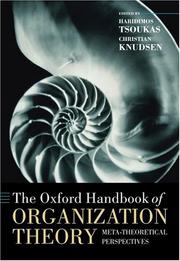 Cover of: The Oxford Handbook of Organization Theory: Meta-theoretical Perspectives (Oxford Handbooks)