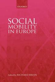 Cover of: Social mobility in Europe by edited by Richard Breen.