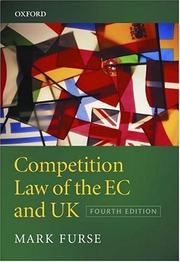 Cover of: Competition Law of the EC and UK by Mark Furse, Mark Furse