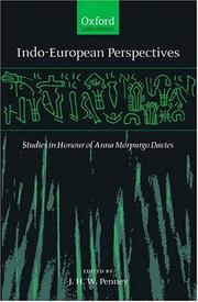 Cover of: Indo-European perspectives: studies in honour of Anna Morpurgo Davies