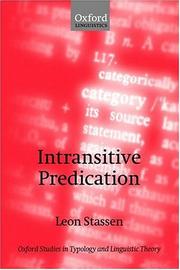 Cover of: Intransitive Predication (Oxford Studies in Typology and Linguistic Theory)