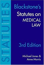 Cover of: Medical law | 