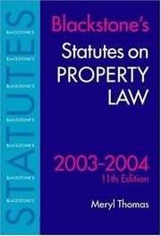 Cover of: Statutes on Property Law 2003/2004