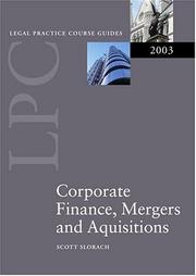 Corporate finance, mergers & acquisitions by J. Scott Slorach