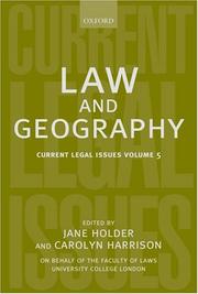 Cover of: Law and geography