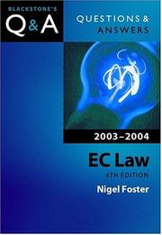 Cover of: EC law: questions & answers