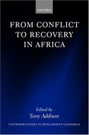 Cover of: From Conflict to Recovery in Africa (Studies in Development Economics.) by Tony Addison