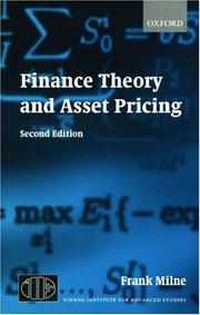 Cover of: Finance Theory and Asset Pricing | Frank Milne