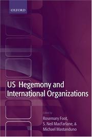 Cover of: US Hegemony and International Organizations