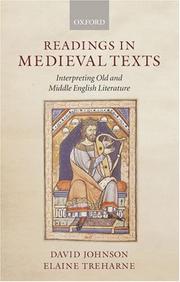 Cover of: Readings in medieval texts by edited by David F. Johnson and Elaine Treharne.