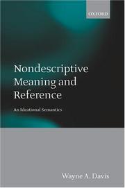 Cover of: Nondescriptive meaning and reference: an ideational semantics