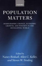 Cover of: Population Matters: Demographic Change, Economic Growth, and Poverty in the Developing World