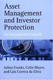 Cover of: Asset Management and Investor Protection by Julian Franks, Colin Mayer, Luis Correia da Silva