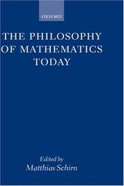 Cover of: The Philosophy of Mathematics Today