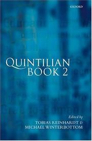 Cover of: Quintilian Institutio Oratoria by 