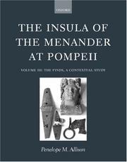 Cover of: The Insula of the Menander at Pompeii: Volume III by Penelope M. Allison