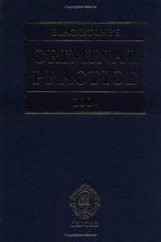 Cover of: Blackstone's Criminal Practice 2004 (Blackstone's Criminal Practice)