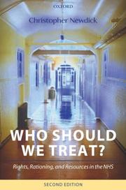 Cover of: Who should we treat? by Christopher Newdick