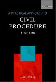 Cover of: A practical approach to civil procedure by Stuart Sime