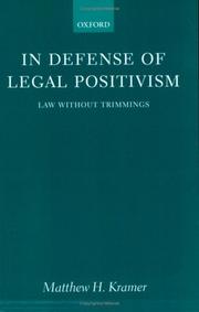 Cover of: In Defense of Legal Positivism by Matthew H. Kramer
