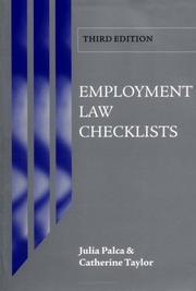 Cover of: Employment law checklists by Julia Palca