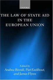 Cover of: The law of state aid in the European Union