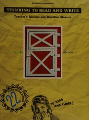 Cover of: Thinking to Read and Write (Teacher's Manual and Blackline Masters)