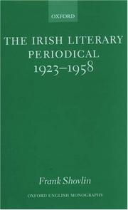 Cover of: The Irish literary periodical, 1923-1958