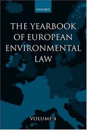 Cover of: Yearbook of European Environmental Law: Volume 4