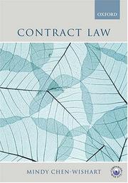 Cover of: Contract Law by Mindy Chen-Wishart, Mindy Chen-Wishart