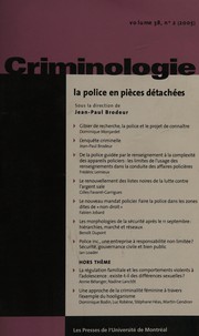 Cover of: La police en pièces détachées
