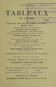 Cover of: Tableaux et études by Hôtel Drouot