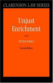 Cover of: Unjust enrichment