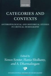 Cover of: Categories and contexts: anthropological and historical studies in critical demography