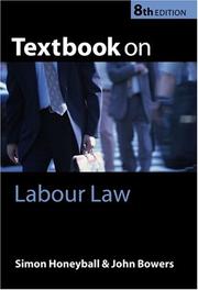 Cover of: Textbook on labour law