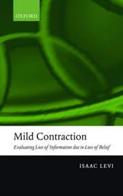 Cover of: Mild contraction by Isaac Levi