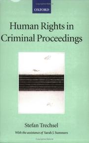 Cover of: Human Rights in Criminal Proceedings (Collected Courses of the Academy of European Law)