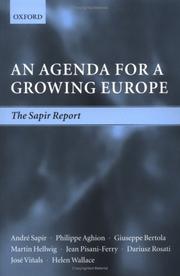 Cover of: An agenda for a growing Europe: the Sapir report