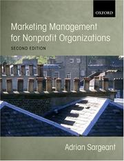 Cover of: Marketing management for nonprofit organizations by Adrian Sargeant