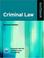 Cover of: Criminal Law Textbook