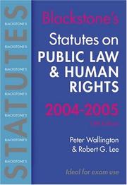 Cover of: Blackstone's Statutes on Public Law and Human Rights (Blackstone's Statute Book)