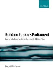 Cover of: Building Europe's parliament: democratic representation beyond the nation state