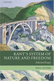 Cover of: Kant's System of Nature and Freedom: Selected Essays
