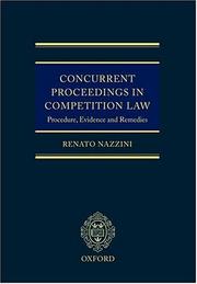 Cover of: Concurrent Proceedings in Competition Law by Renato Nazzini