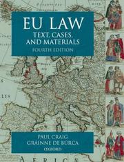 Cover of: EU Law by FBA, Paul Craig QC, Grainne de Burca