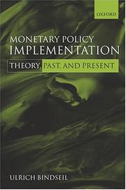 Cover of: Monetary policy implementation by Ulrich Bindseil